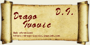 Drago Ivović vizit kartica